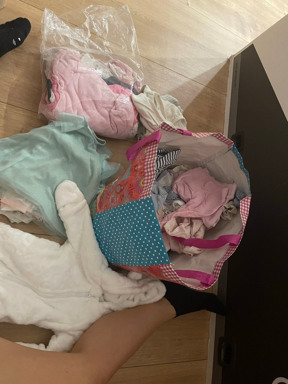 Pakket kleertjes maat 50-56, Ophalen, Gebruikt, Meisje, Setje