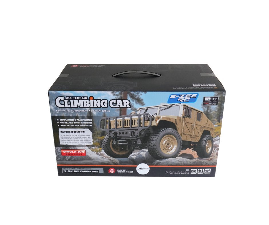E-ZEE RC Hummer Military Truck 1:16 EZ-G2069BK, Elektro, Verzenden, Auto offroad, Nieuw