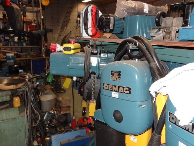 Div. DEMAG ketting takels van 125 kg tot 5000 kg, Ophalen, Zo goed als nieuw, Elektrisch