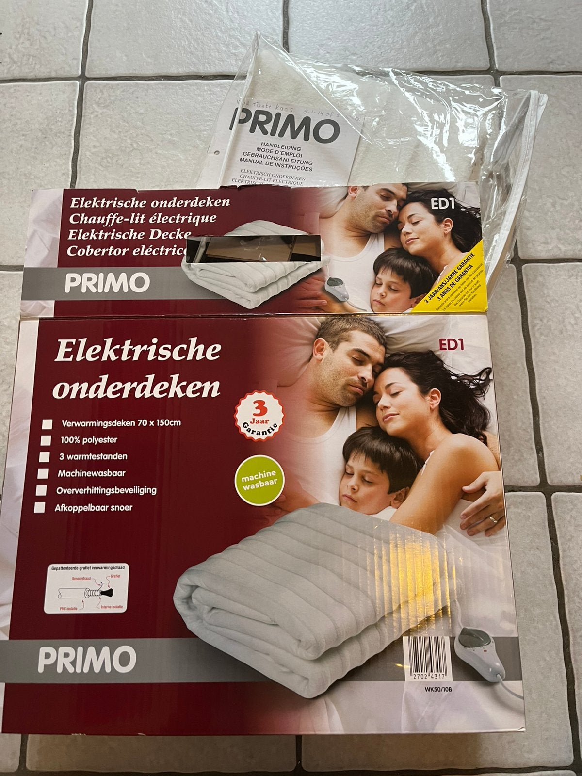 Elektrische onderdeken, Huis en Inrichting, Slaapkamer | Beddengoed, Eenpersoons, Wit, Ophalen of Verzenden, Zo goed als nieuw