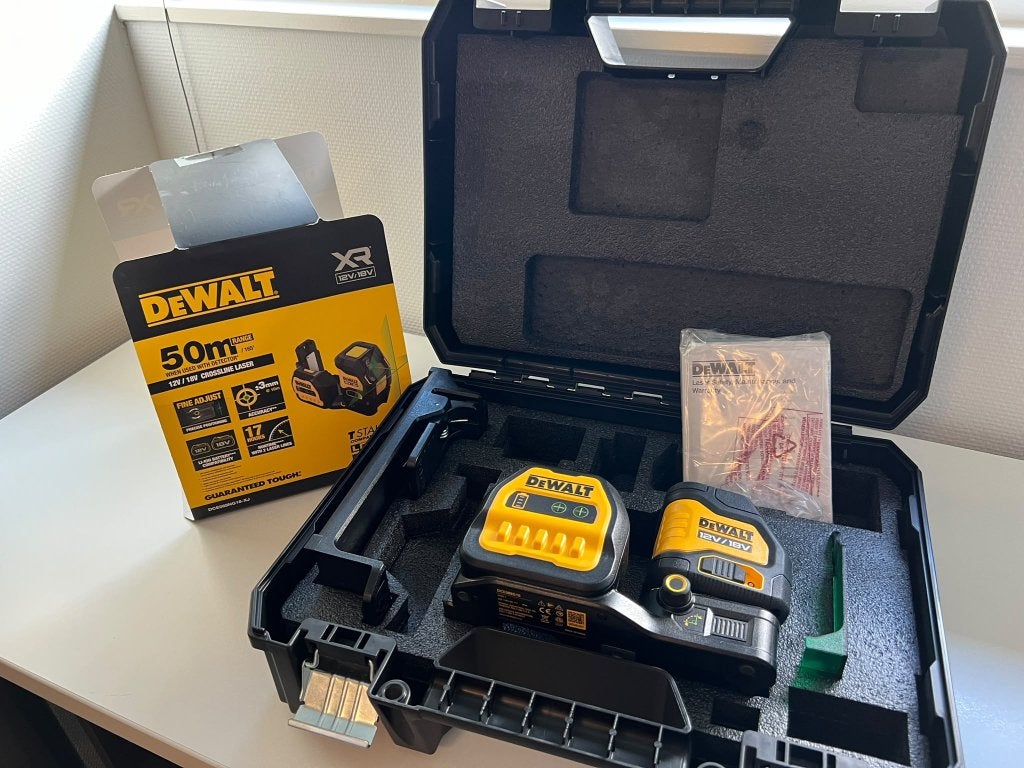 DeWALT DCE088NG18 Kruislijnlaser (Groen, 12V/18V) in Koffer, Ophalen of Verzenden, Nieuw, Overige meters