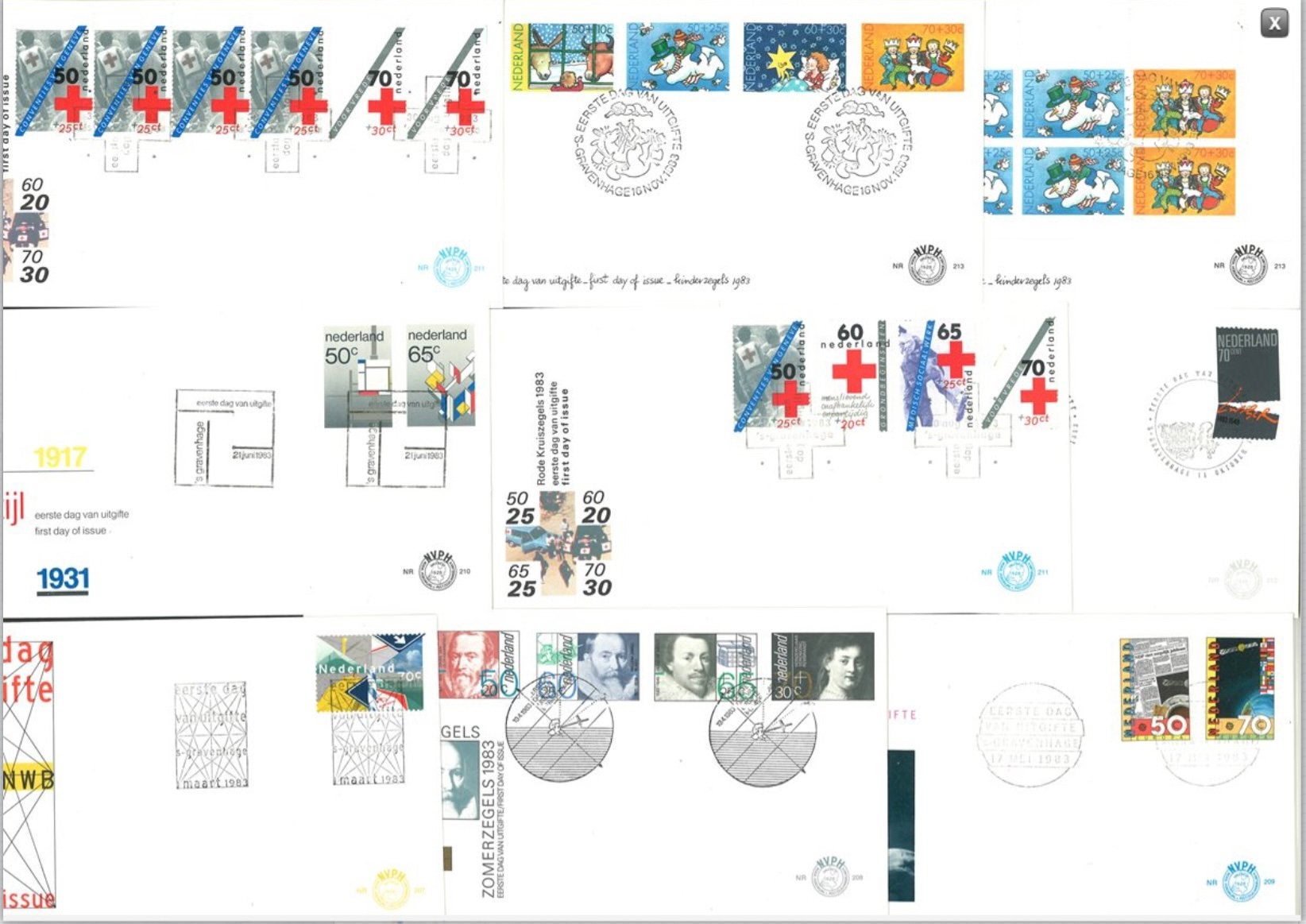 Te koop fdc jaargang 1983 compleet onbeschreven, Verzenden, Onbeschreven, Nederland