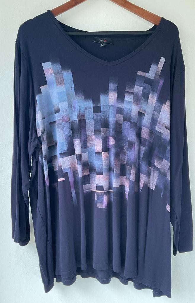YESTA TUNIEK maat 54, Ophalen of Verzenden, Zo goed als nieuw, Blauw, Blouse of Tuniek
