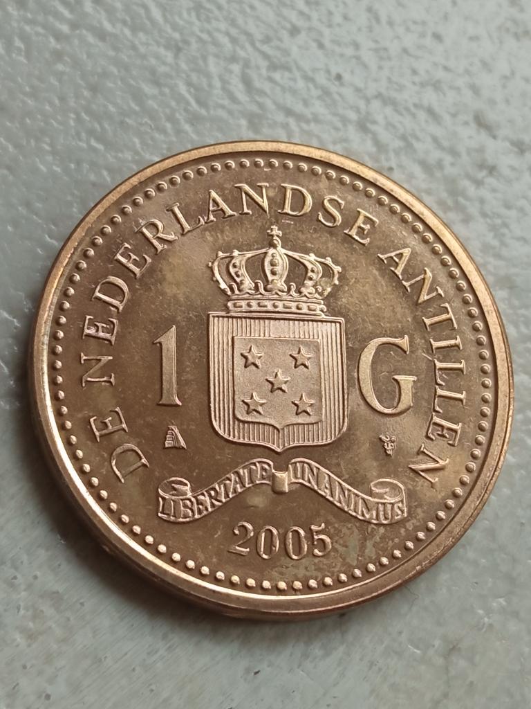 Nederlandse Antillen 1 gulden 2005., Ophalen of Verzenden, Midden-Amerika, Losse munt