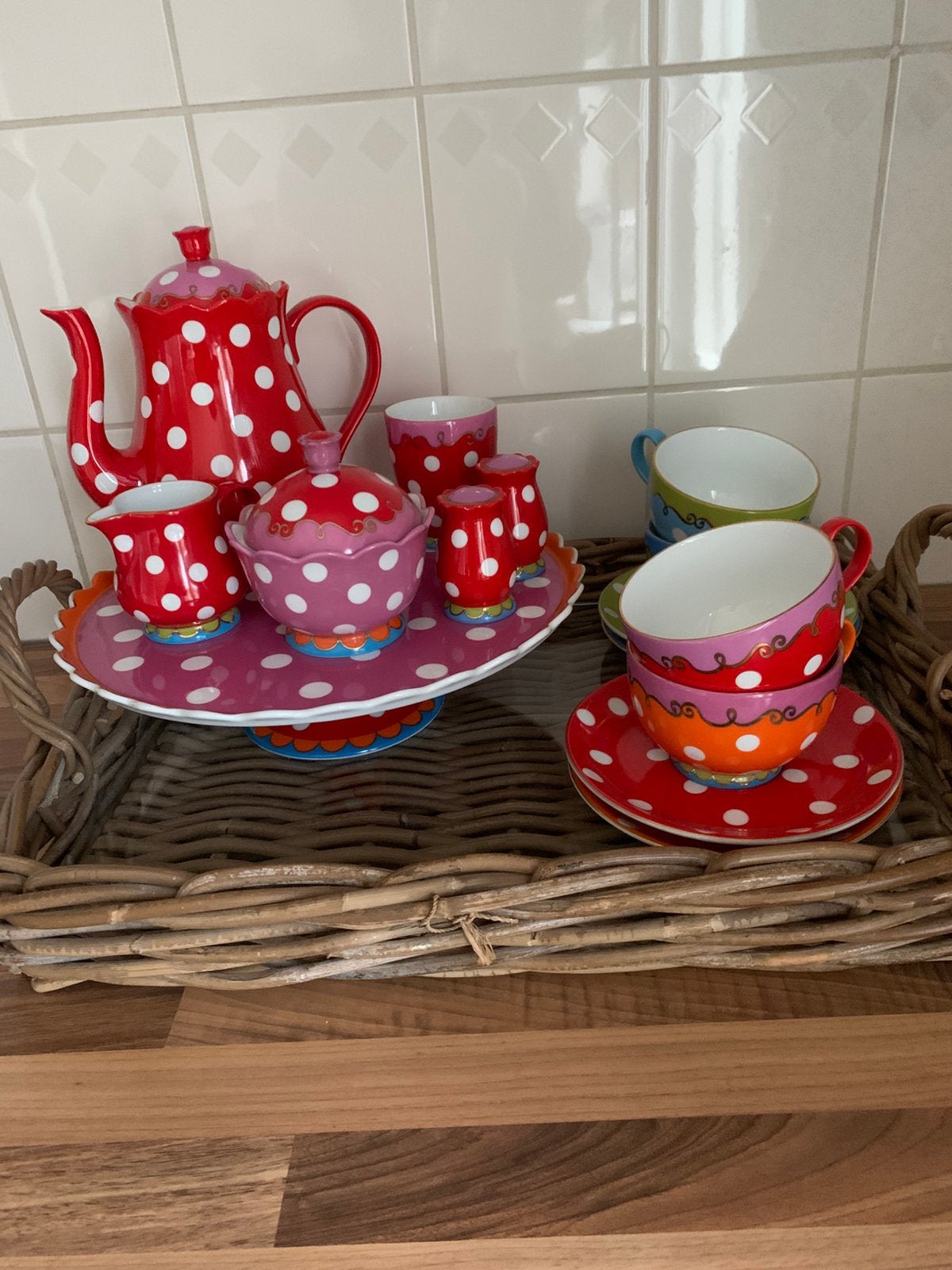 Te koop, super leuk oilily servies, Ophalen, Overige typen, Zo goed als nieuw, Overige stijlen