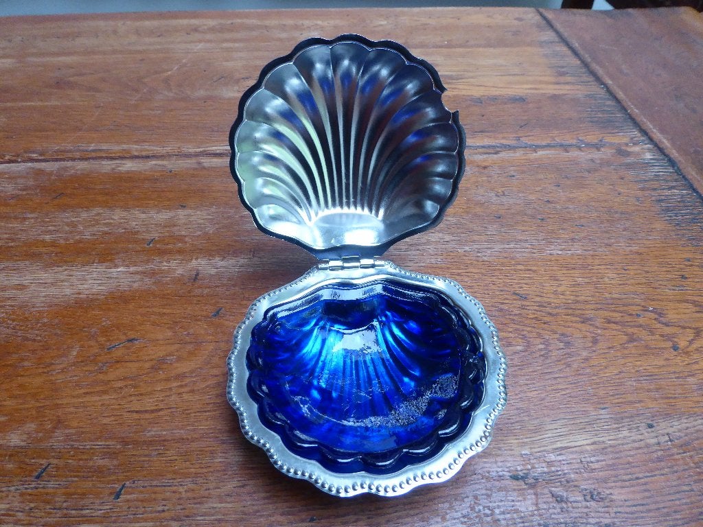 Vintage kaviaarschaaltje, schelp, Antiek en Kunst, Ophalen of Verzenden