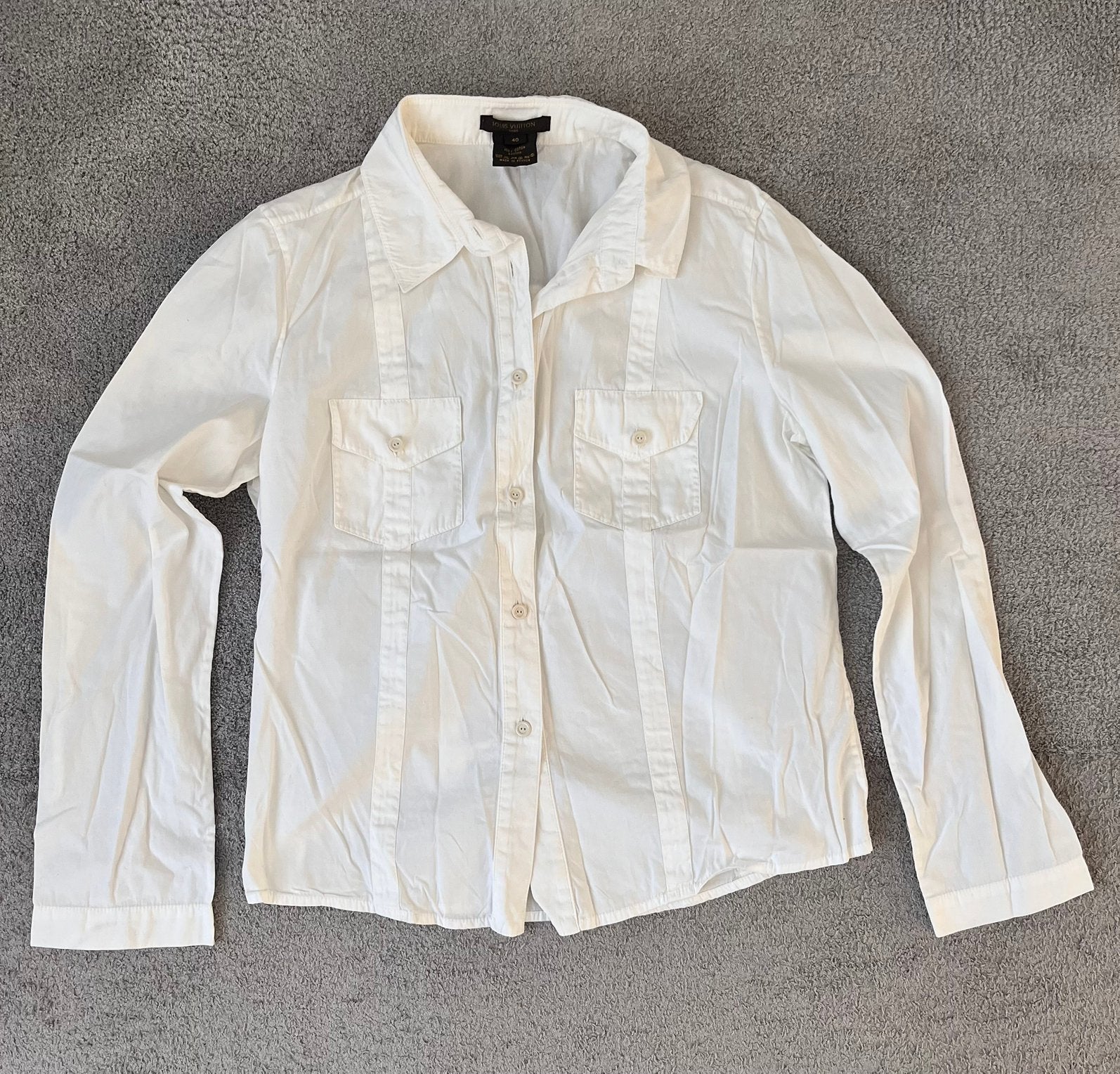 Louis Vuitton shirt origineel!, Ophalen of Verzenden, Zo goed als nieuw, Maat 38/40 (M), Wit