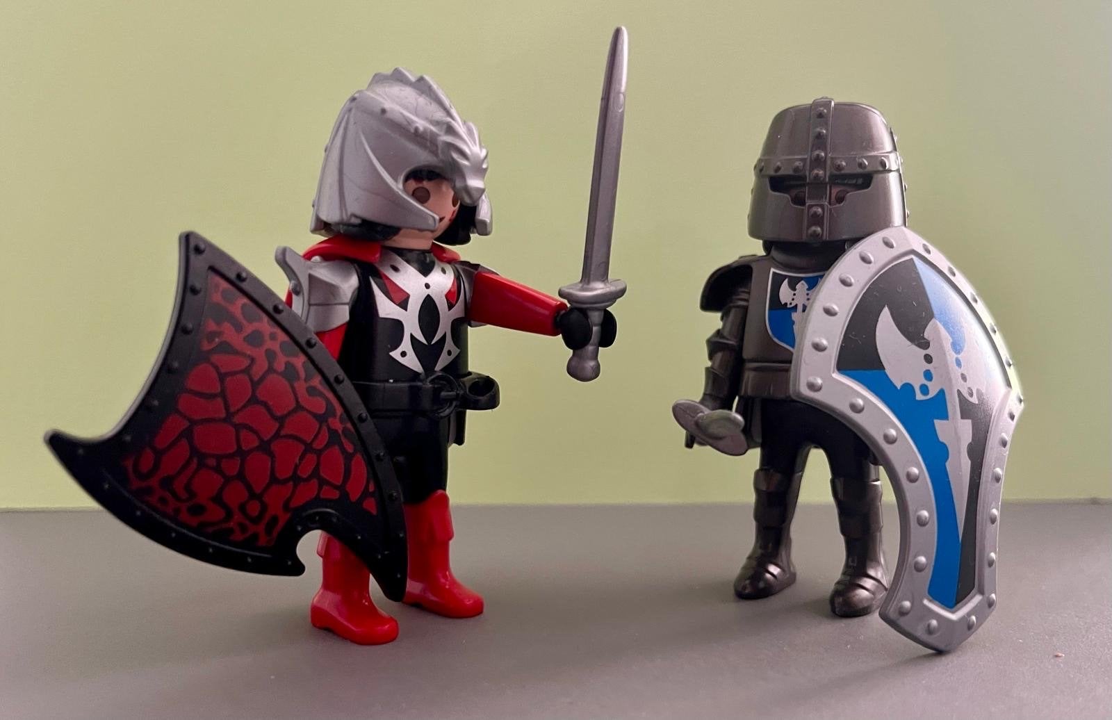 Playmobil 5240 RiddersPack riddersduel - Zwart en Grijs, Ophalen of Verzenden, Zo goed als nieuw
