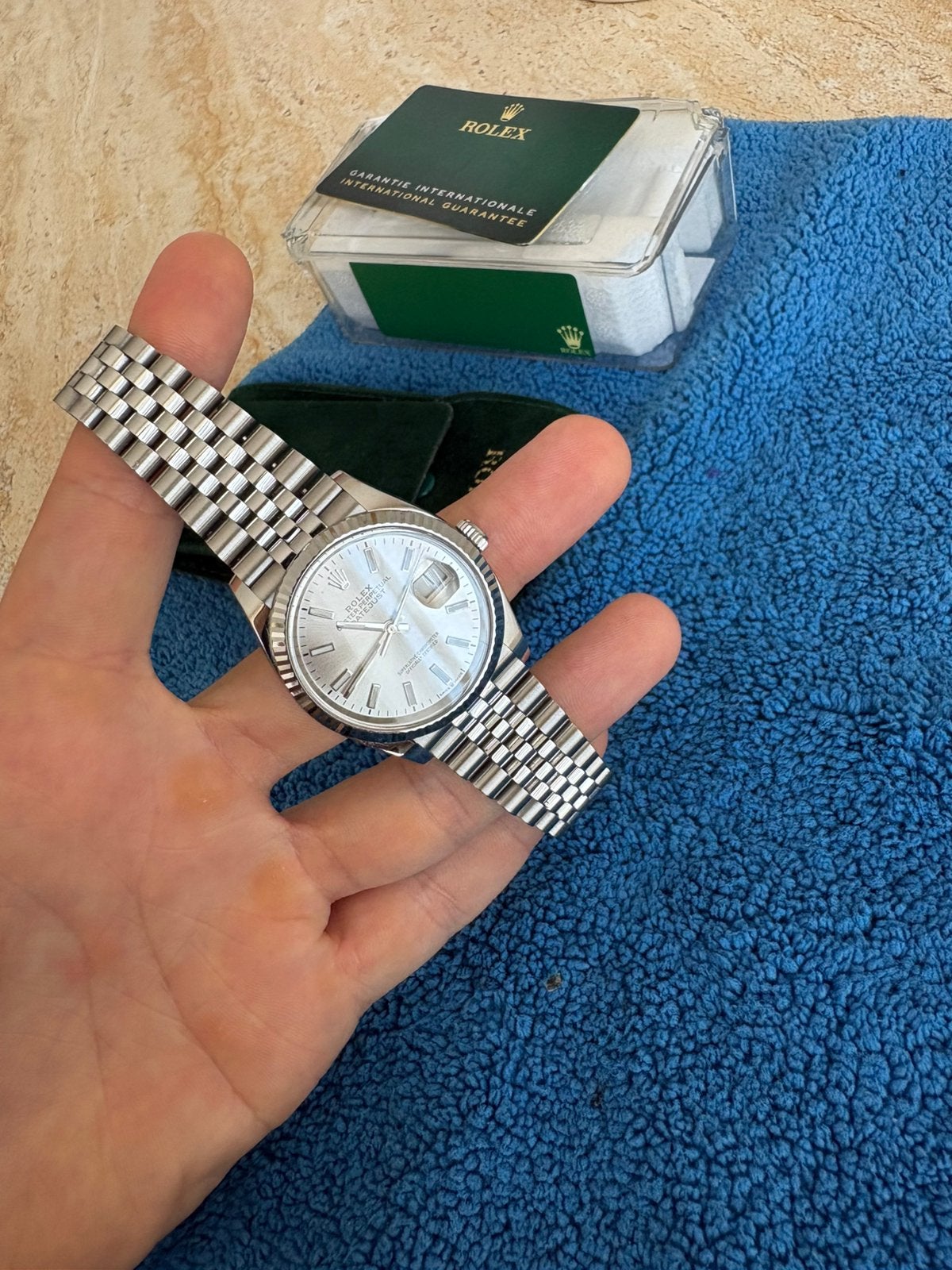 Rolex Datejust 36 mm Jubilee, Ophalen of Verzenden, Zo goed als nieuw, Staal, Rolex