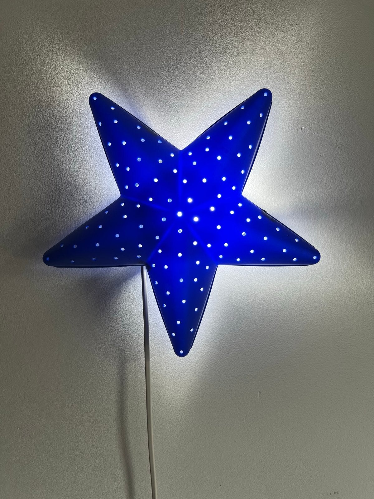 IKEA blauwe ster lamp kinderkamer, Gebruikt, Kunststof, Blauw, Met schakelaar