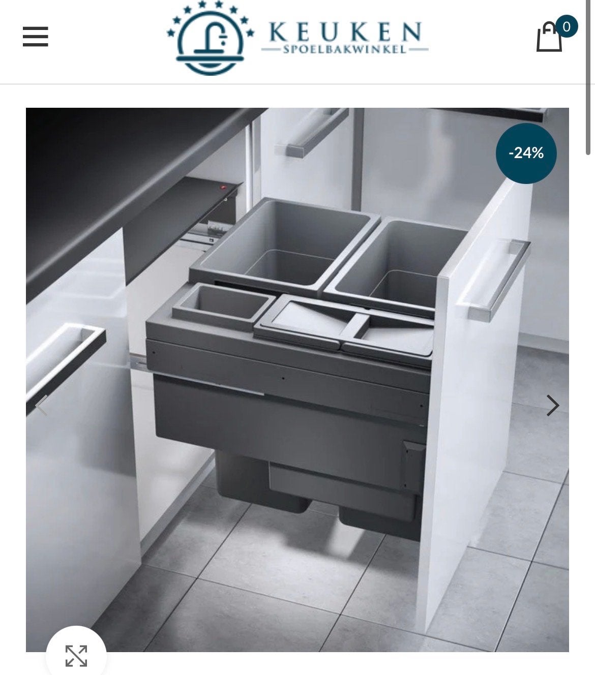 Hailo Euro Cargo S 600 Afvalsysteem Keuken 60 cm breed, Huis en Inrichting, Woonaccessoires | Prullenbakken, 50 – 75, Kunststof