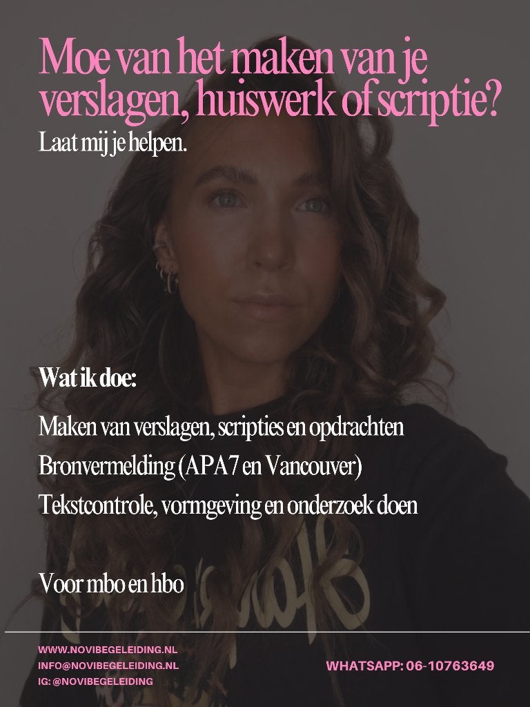 Scriptie of verslagen laten maken, Ophalen of Verzenden, Beta, Nieuw, HBO