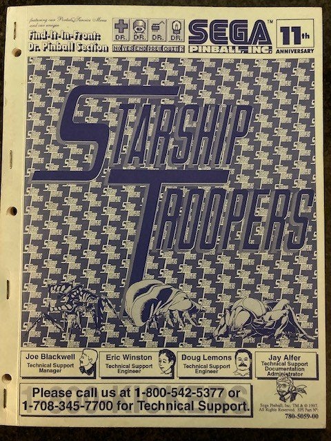 SEGA STARSHIP TROOPERS MANUAL + SCHEMATICS + FLYER, Verzamelen, Sega, Ophalen of Verzenden, Dot-matrix, Nieuw