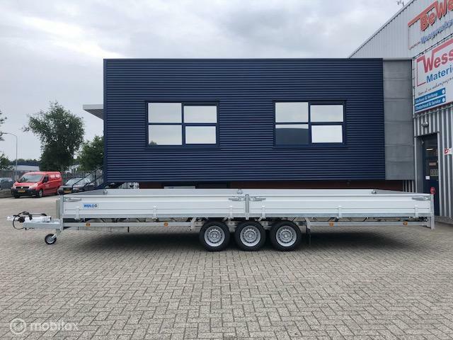 ACTIE! HULCO MEDAX-3 611x223cm 3.500kg tridem plateauwagen, Nieuw