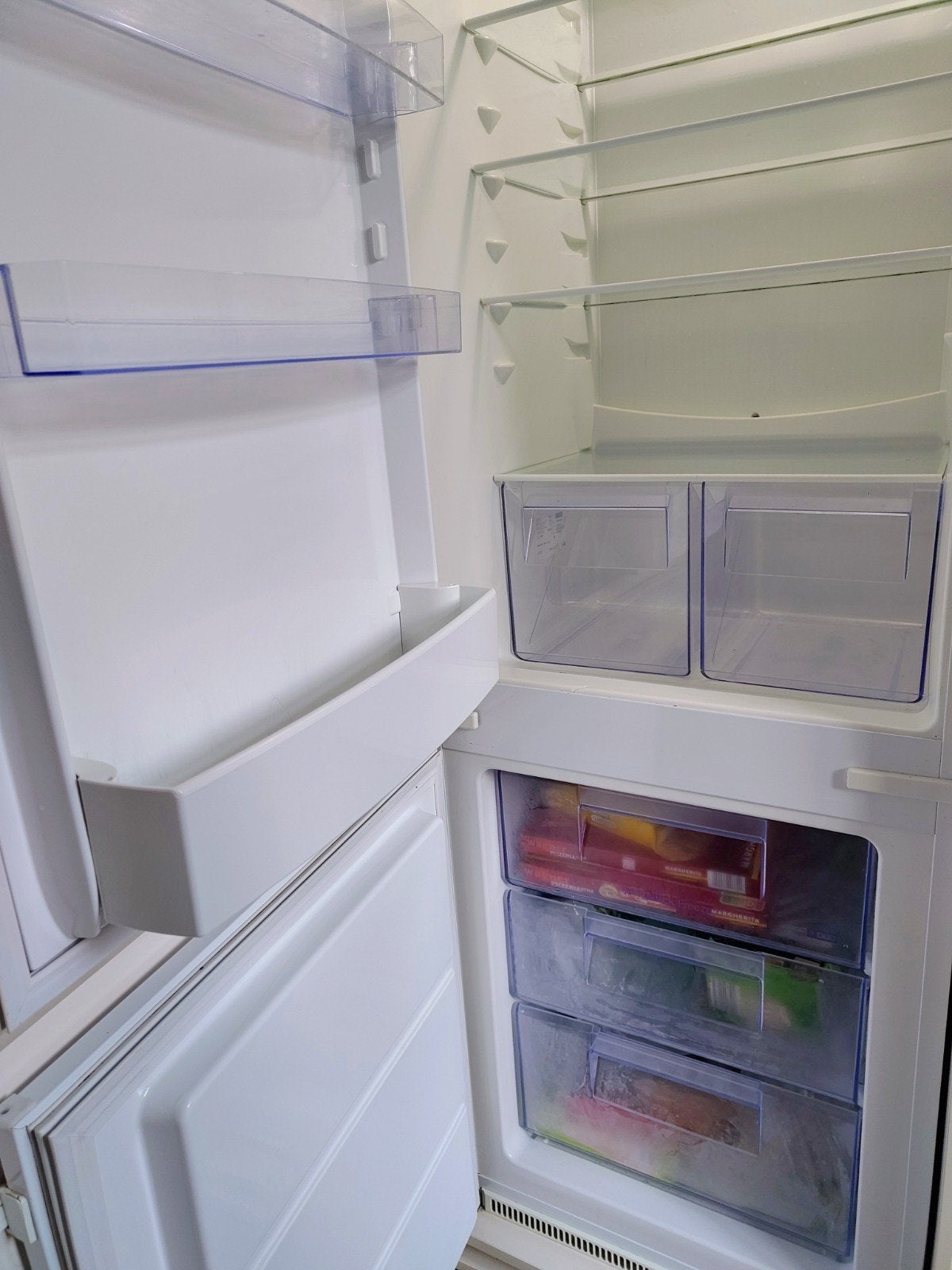 Zanussi inbouw koelvriescombinatie 195cm hoog, Ophalen, Gebruikt, 200 liter of meer, Met aparte vriezer