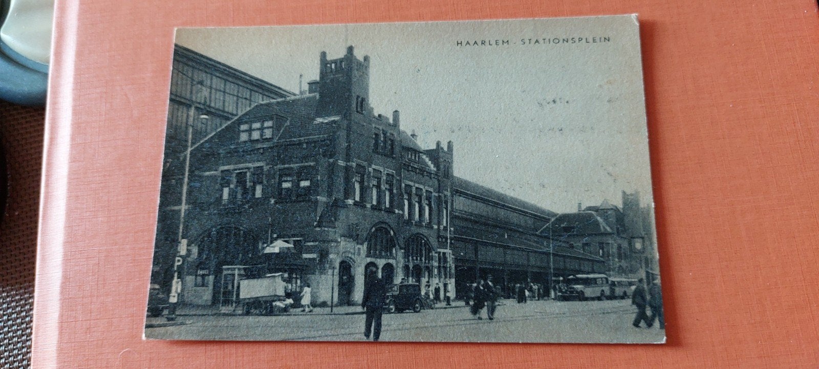 Haarlem Station, Verzamelen, Ansichtkaarten | Nederland, Ophalen of Verzenden, 1920 tot 1940, Ongelopen, Noord-Holland