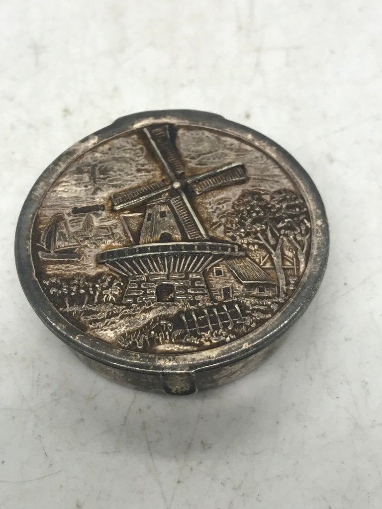 zilver verzilverd pillendoosje, Ophalen of Verzenden, Zilver