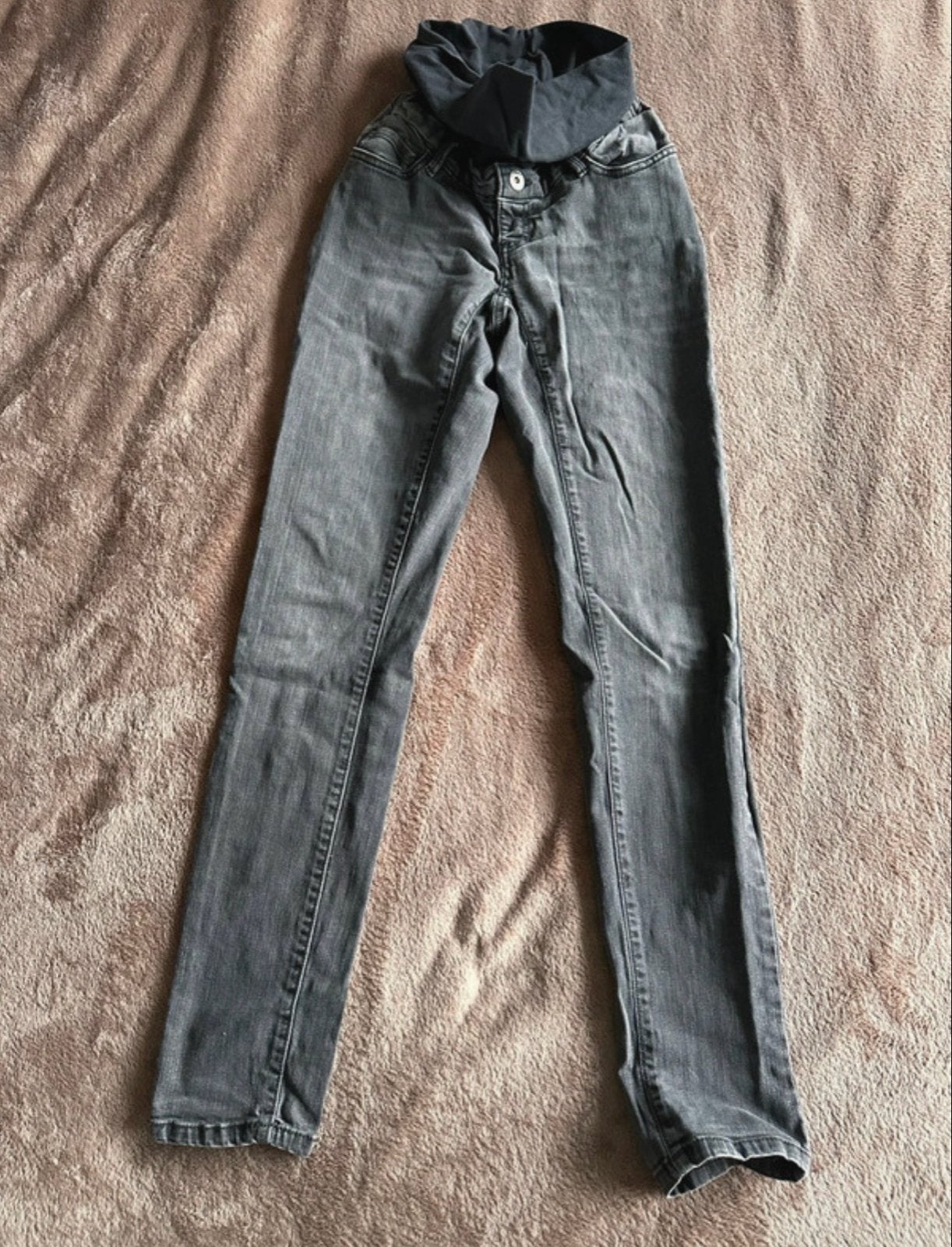 Supermom zwangerschapsjeans - Maat S, Kleding | Dames, Positiekleding, Ophalen of Verzenden, Maat 36 (S), Grijs, Gedragen