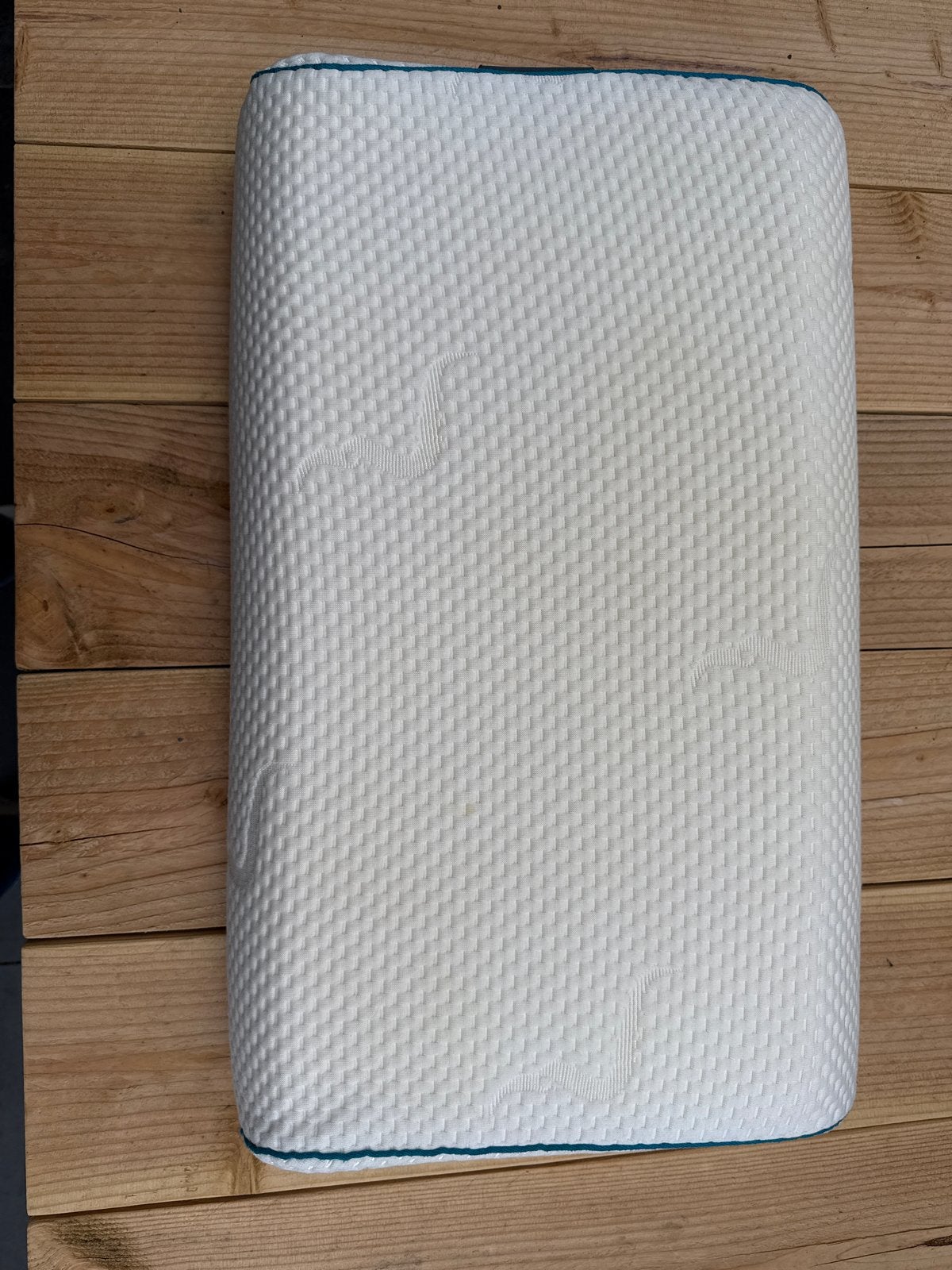 Pillowwise traagschuim kussen (blauw), Eenpersoons, Wit, Ophalen of Verzenden, Zo goed als nieuw