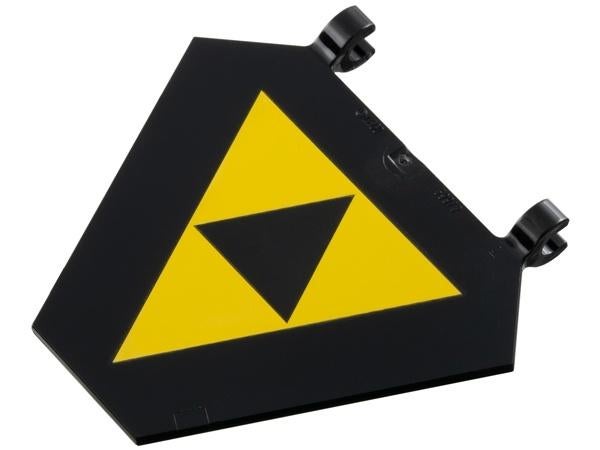Lego Space Vlag 5x6 Hexagonal met Blacktron Logo Zwart, Lego, Nieuw, Ophalen of Verzenden, Space