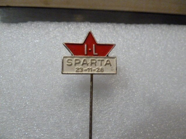 Vintage Sparta Speldje 23-11-28 - I.L. Rood Ster, Ophalen of Verzenden, Gebruikt, Overige onderwerpen, Speldje of Pin