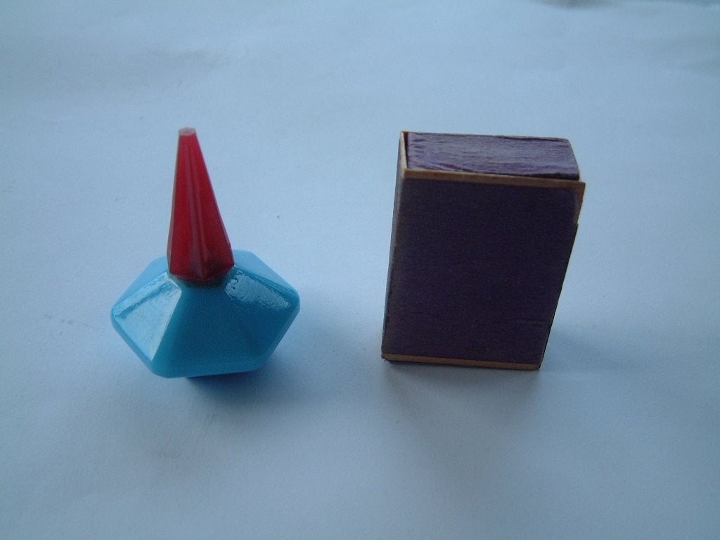 leeg gaaf parfum flesje LOULOU blauw persglas, Ophalen of Verzenden, Gebruikt
