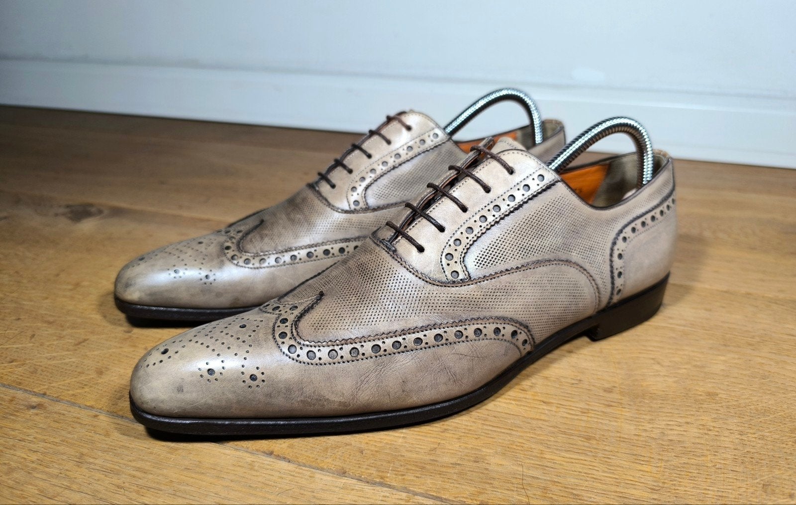 Santoni exclusieve herenschoenen maat 7,5 / 41,5, Kleding | Heren, Schoenen, Ophalen, Overige kleuren, Zo goed als nieuw, Santoni