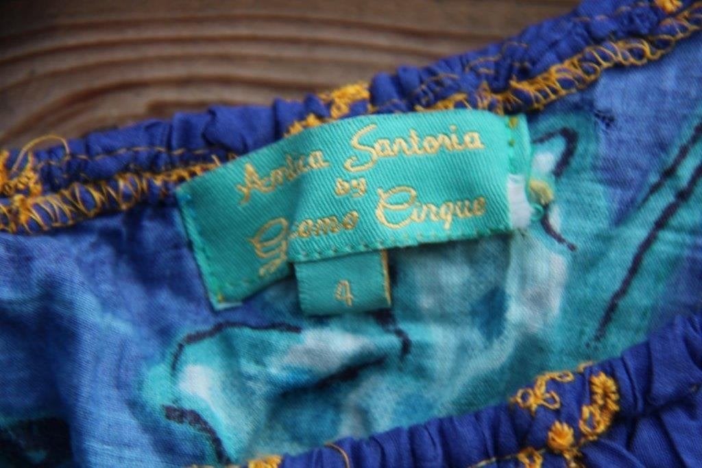 Tuniek blauw/ geel Antica Sartoria mt 4 (S) Vaste prijs, Blauw, Ophalen of Verzenden, Zo goed als nieuw, Antica Sartoria