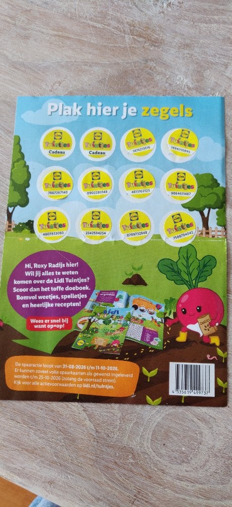 Lidl tuintjes zegels volle spaarkaart, Lidl, Ophalen of Verzenden
