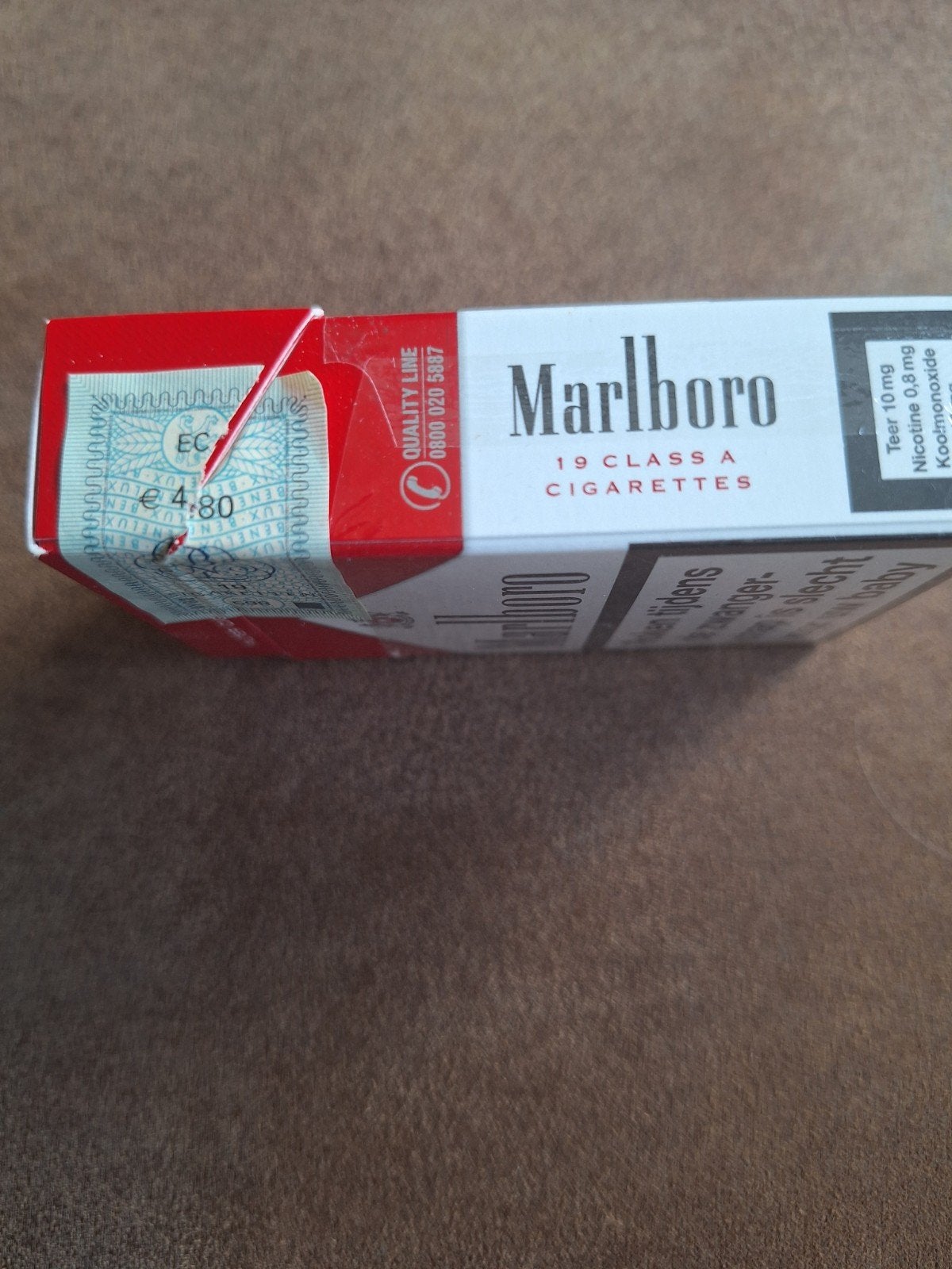 Marlboro sigarettenpakje (leeg) - Vintage verzamelobject, Ophalen of Verzenden, Gebruikt, Tabaksdoos of Verpakking