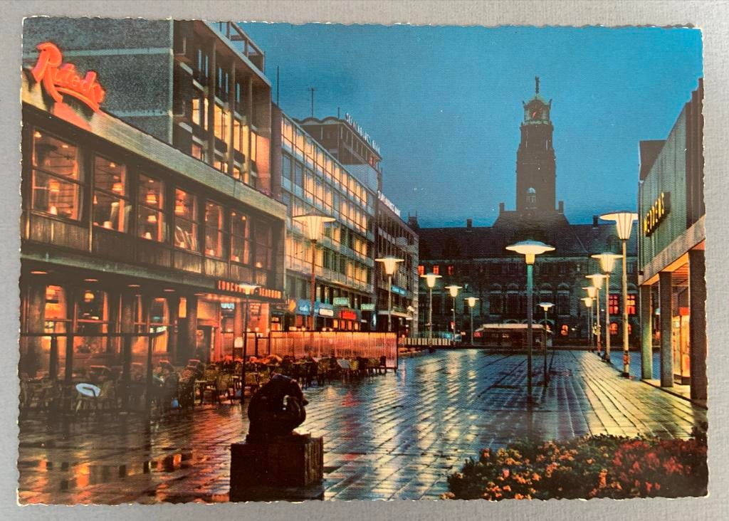 Rotterdam Stadhuisplein, Ophalen of Verzenden, 1960 tot 1980, Ongelopen, Zuid-Holland