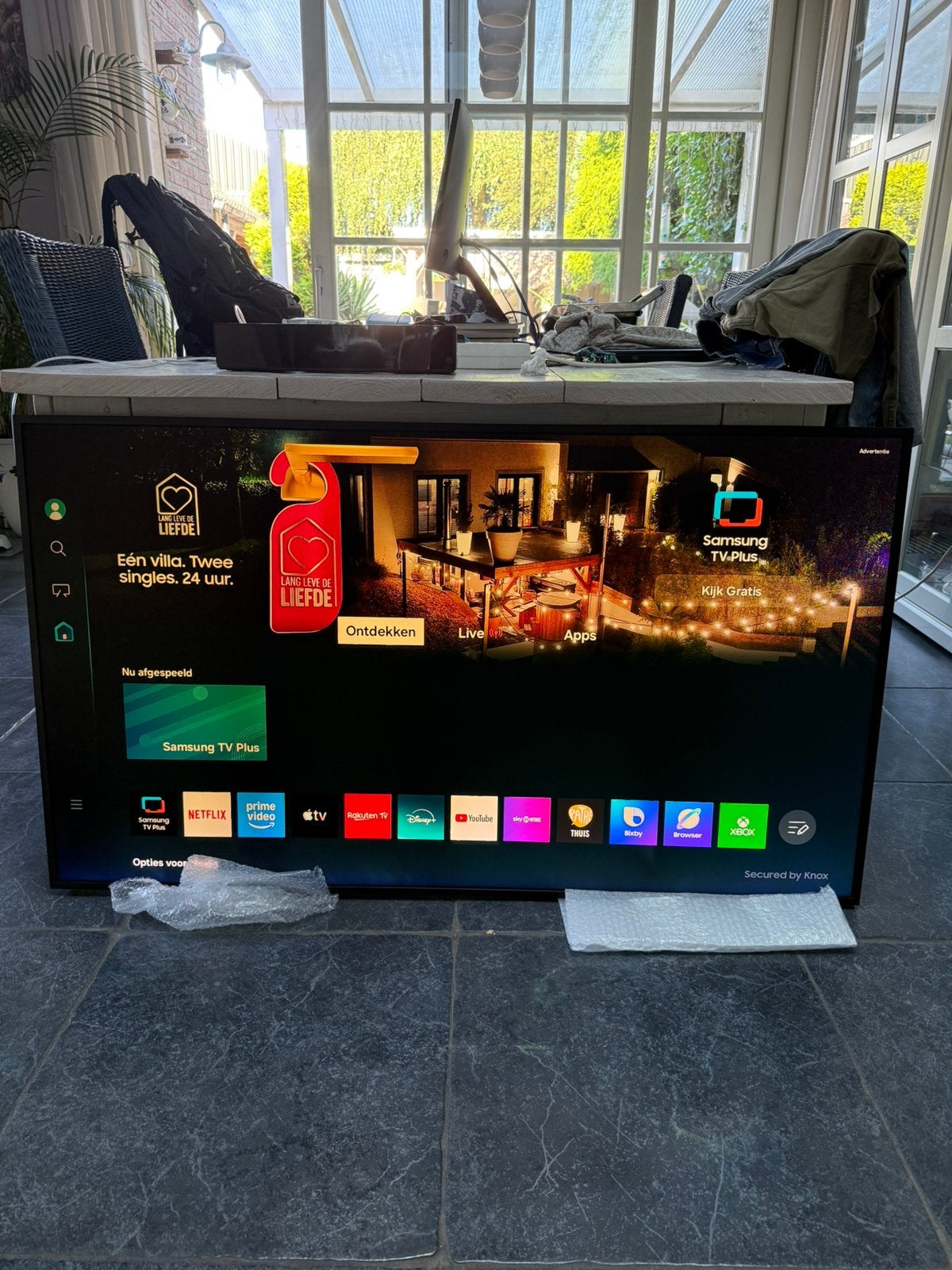 Samsung Frame 55 inch 2023 defect QLED 4K, Ophalen, Zo goed als nieuw, 100 cm of meer, Samsung