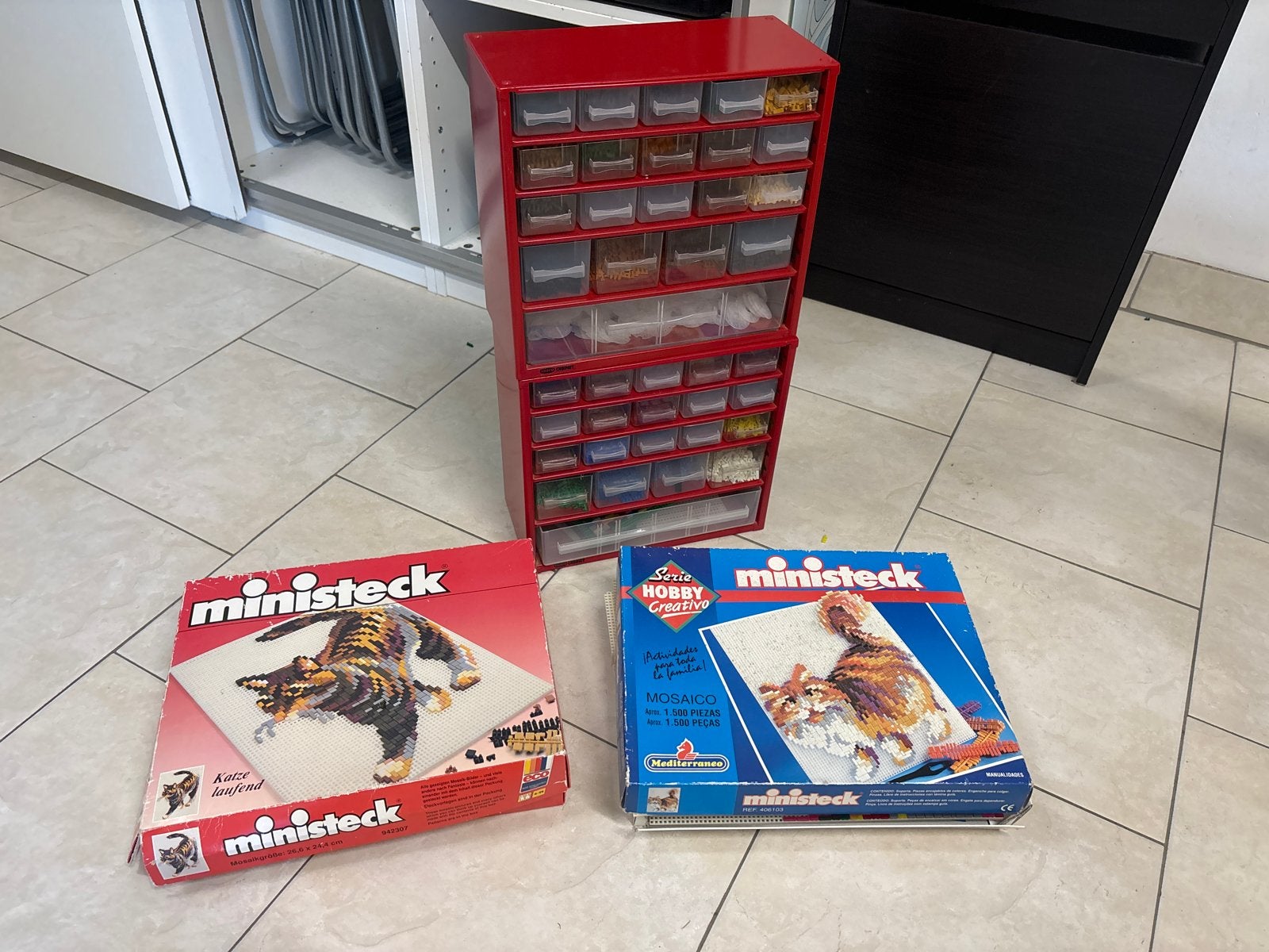 Ministeck pakket met opbergkast en diverse platen, Ophalen, Gebruikt, Box-set