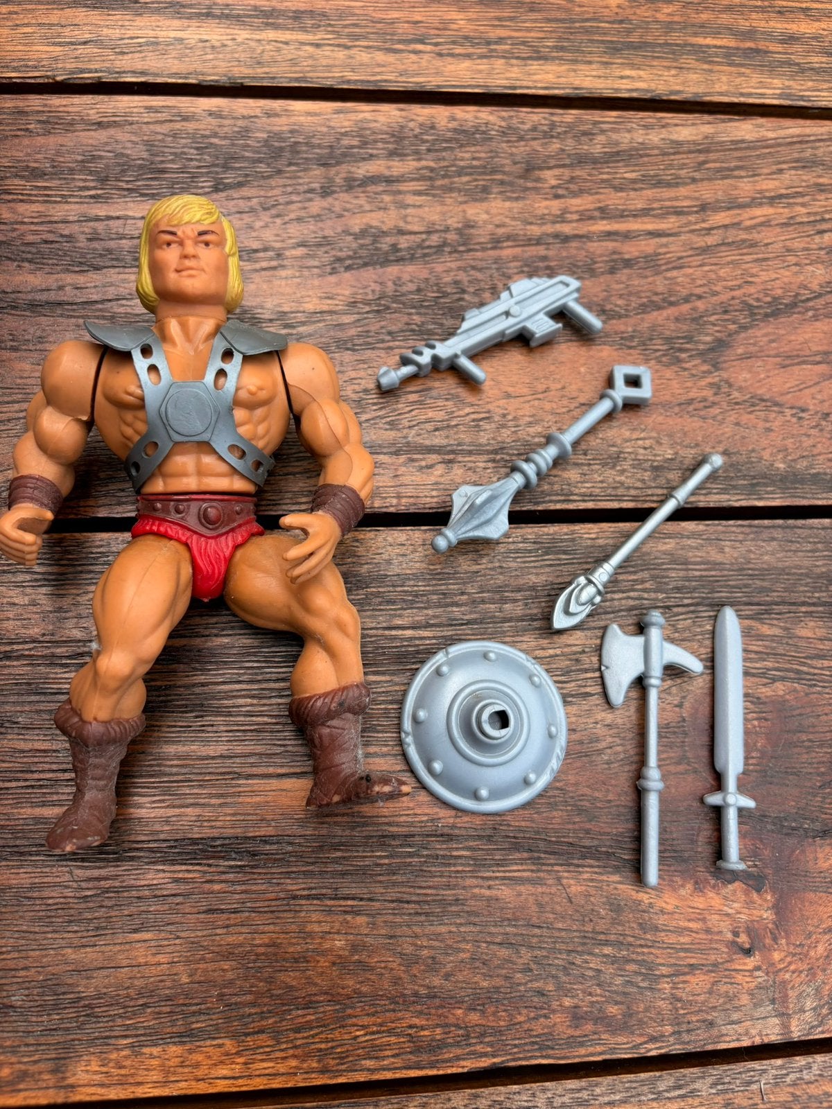 Vintage He-Man actiefiguur met accessoires, Ophalen of Verzenden, Gebruikt