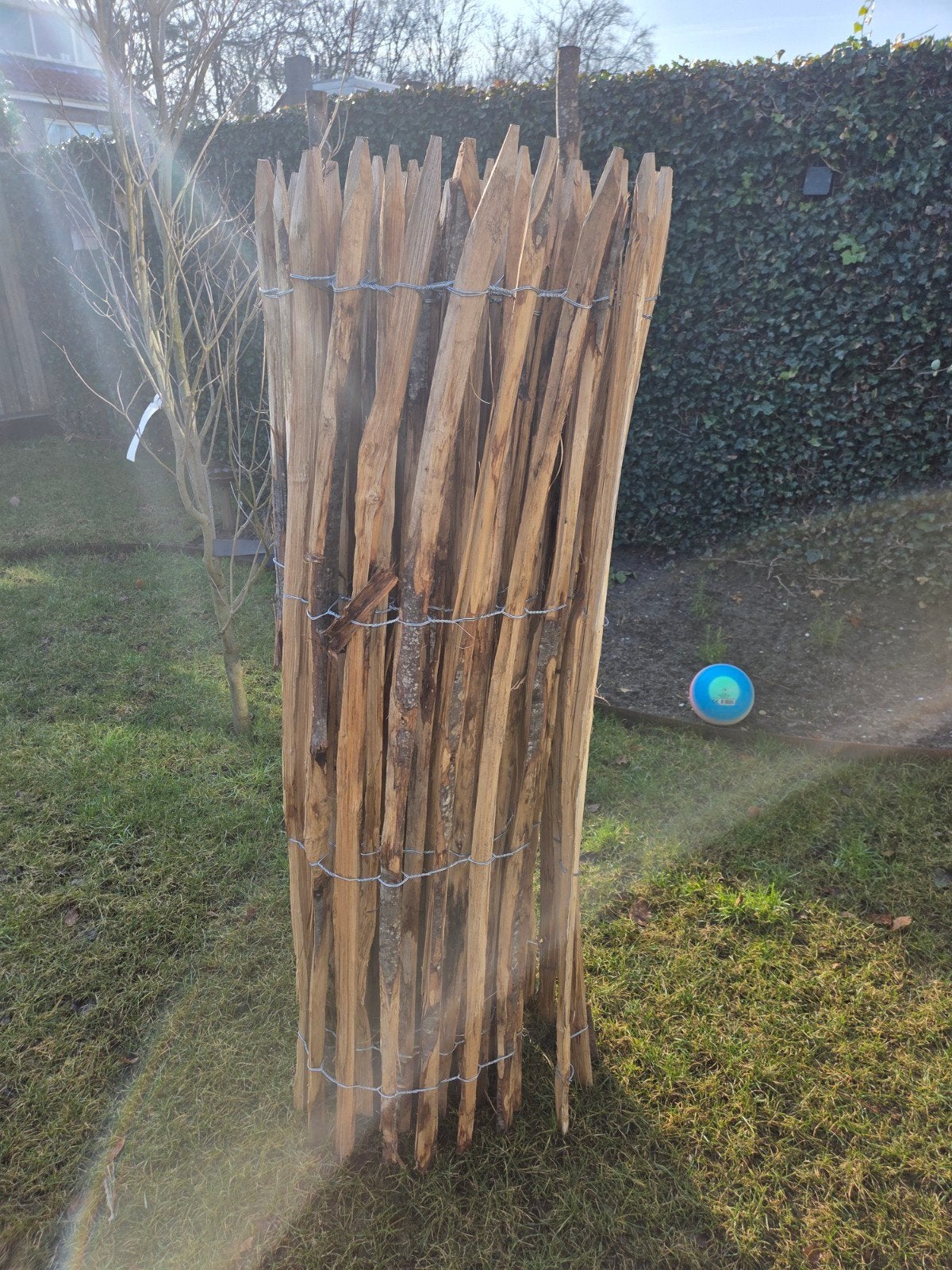 Kastanjehouten franshekwerk schapenhek, Ophalen, Nieuw, Hout, Tuinhek