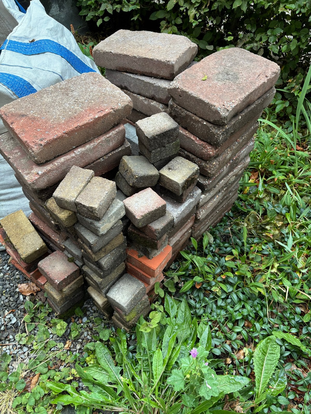 Tegels voor tuin of oprit, Ophalen, Gebruikt, Klinkers, Minder dan 5 m²