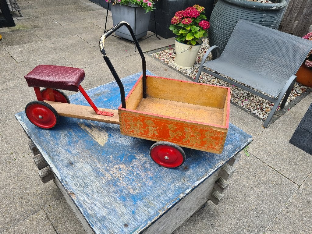vintage peuter bakfietsje, Kinderen en Baby's, Ophalen of Verzenden, Gebruikt