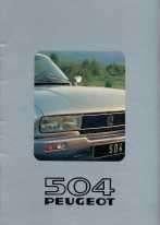 Peugeot 504 Coupe en Cabriolet brochure/auto folder '80, Ophalen of Verzenden, Zo goed als nieuw, Peugeot