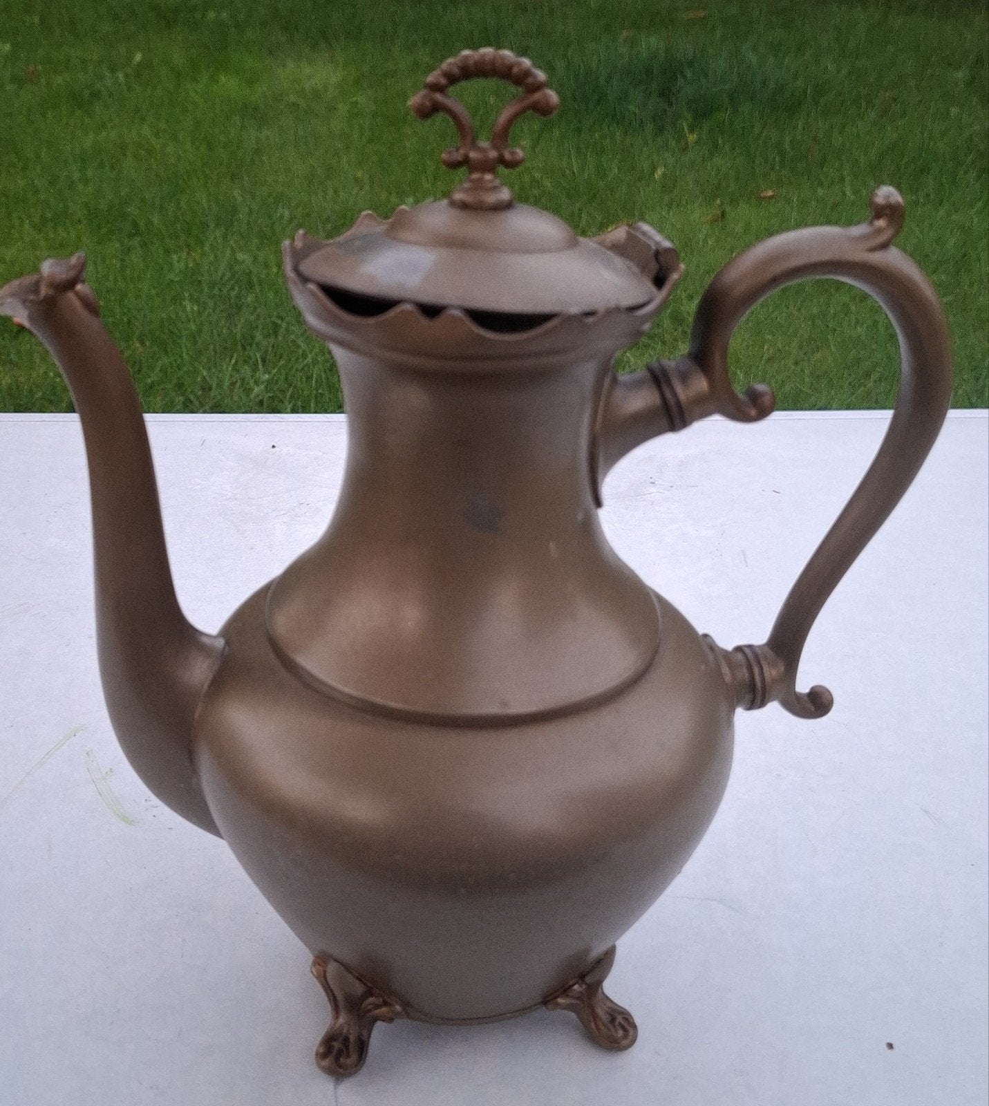 Antieke Tinnen Koffiepot / Theepot – J.N. Daalderop & Zonen, Antiek en Kunst, Ophalen of Verzenden