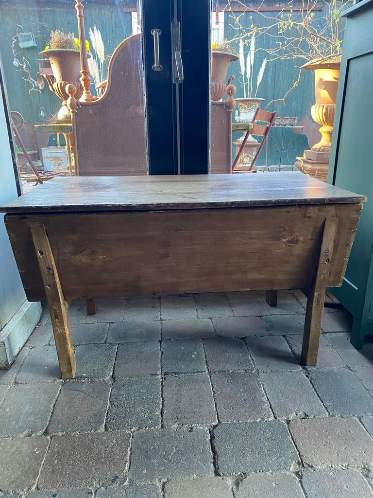 Houten trog / salontafel, Ophalen