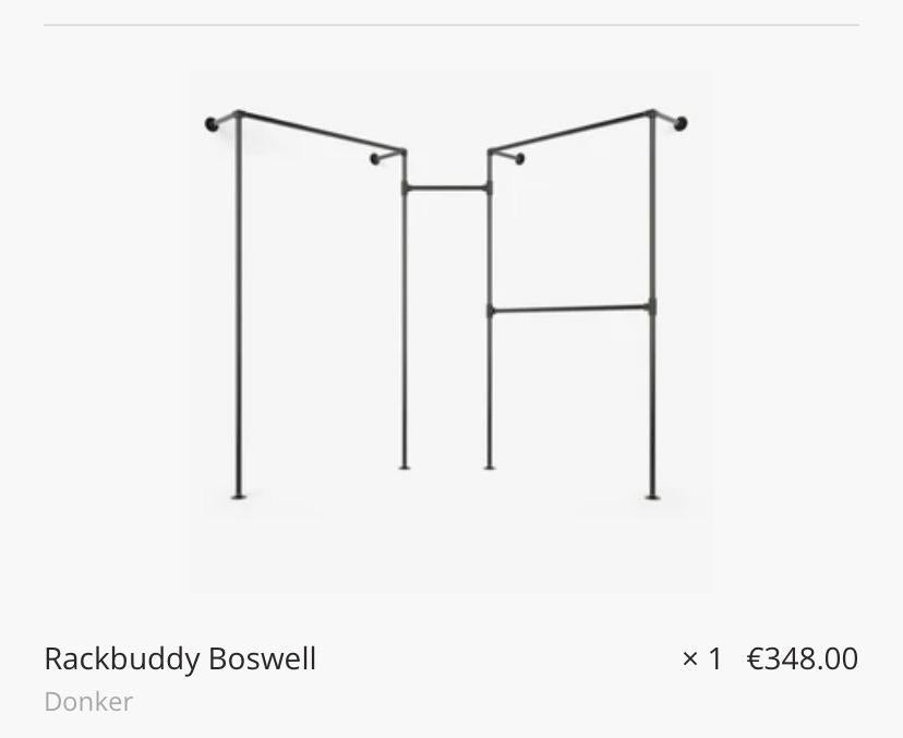 Rackbuddy Boswell kledingrek | Zwart staal, Ophalen, Zo goed als nieuw