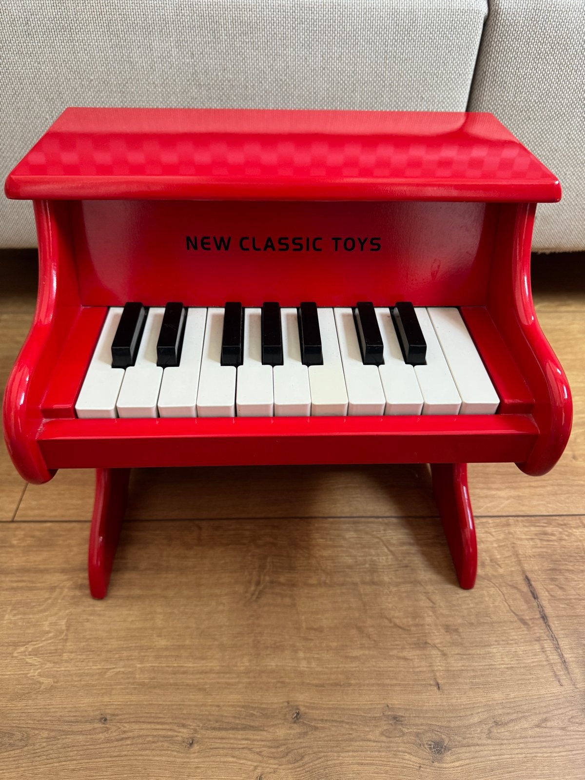 New Classic Toys houten speelgoed piano rood, Ophalen, Gebruikt, Overige typen, Met geluid