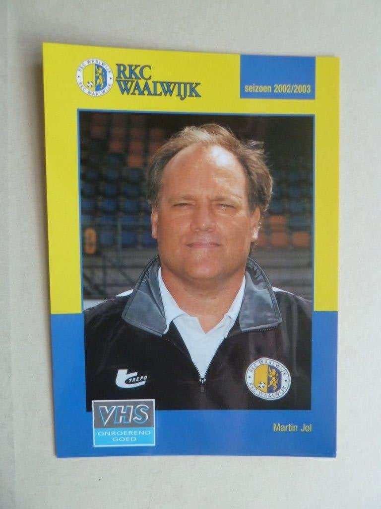 Spelerskaart.  Martin.Jol   RKC Waalwijk   2002/2003, Ophalen of Verzenden, Zo goed als nieuw, Overige binnenlandse clubs, Spelerskaart
