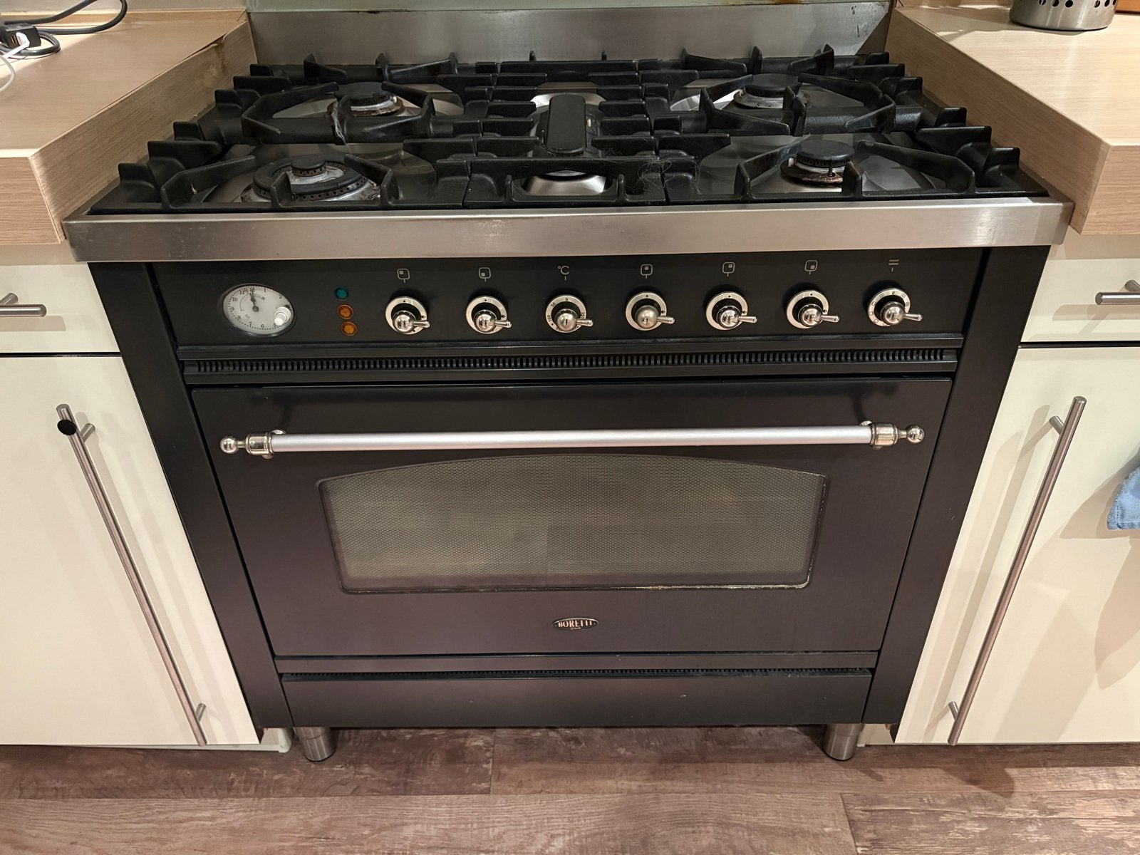 Boretti Fornuis met Gas Kookplaat en Oven, Ophalen, Gebruikt, Hete lucht, 60 cm of meer