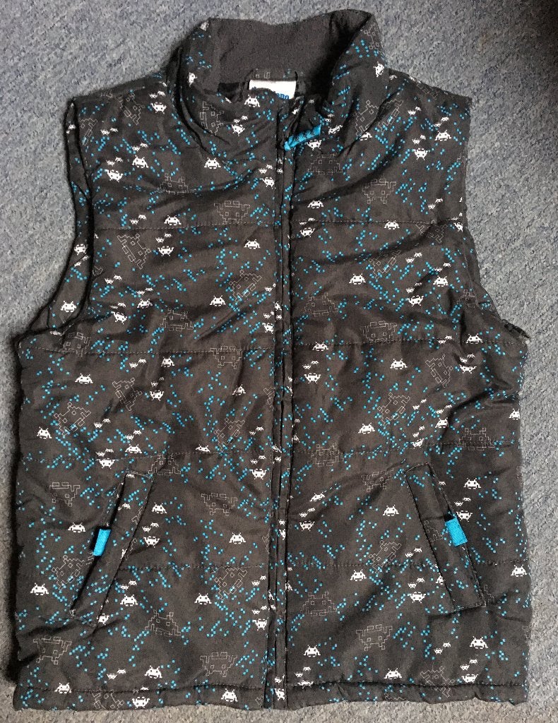 Bodywarmer Invaders, Dopodopo, grijs/blauw, maat 128, IzgS, Ophalen of Verzenden, Zo goed als nieuw, Dopodopo, Jongen