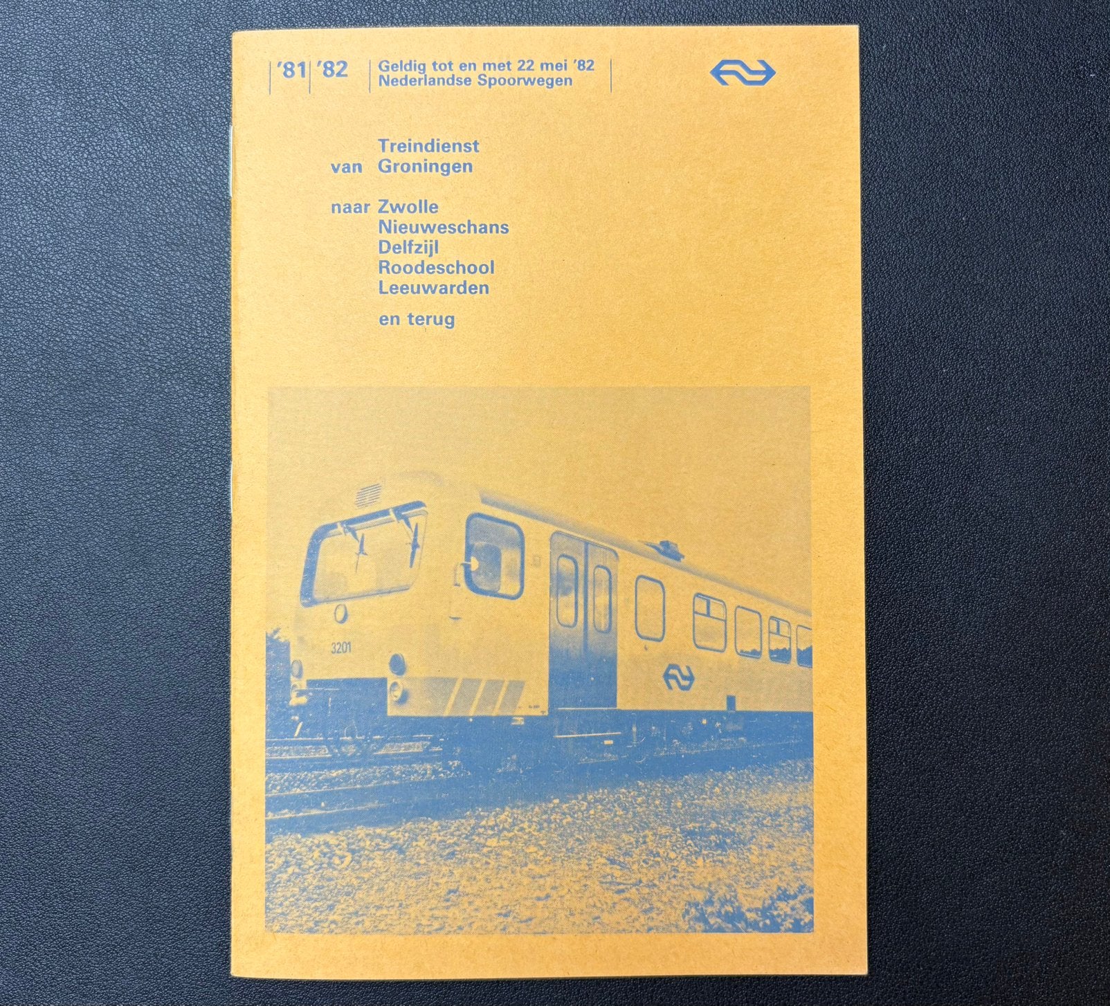 Dienstregeling Groningen (naar diverse bestemmingen) (1981), Verzamelen, Spoorwegen en Tramwegen, Ophalen of Verzenden, Zo goed als nieuw