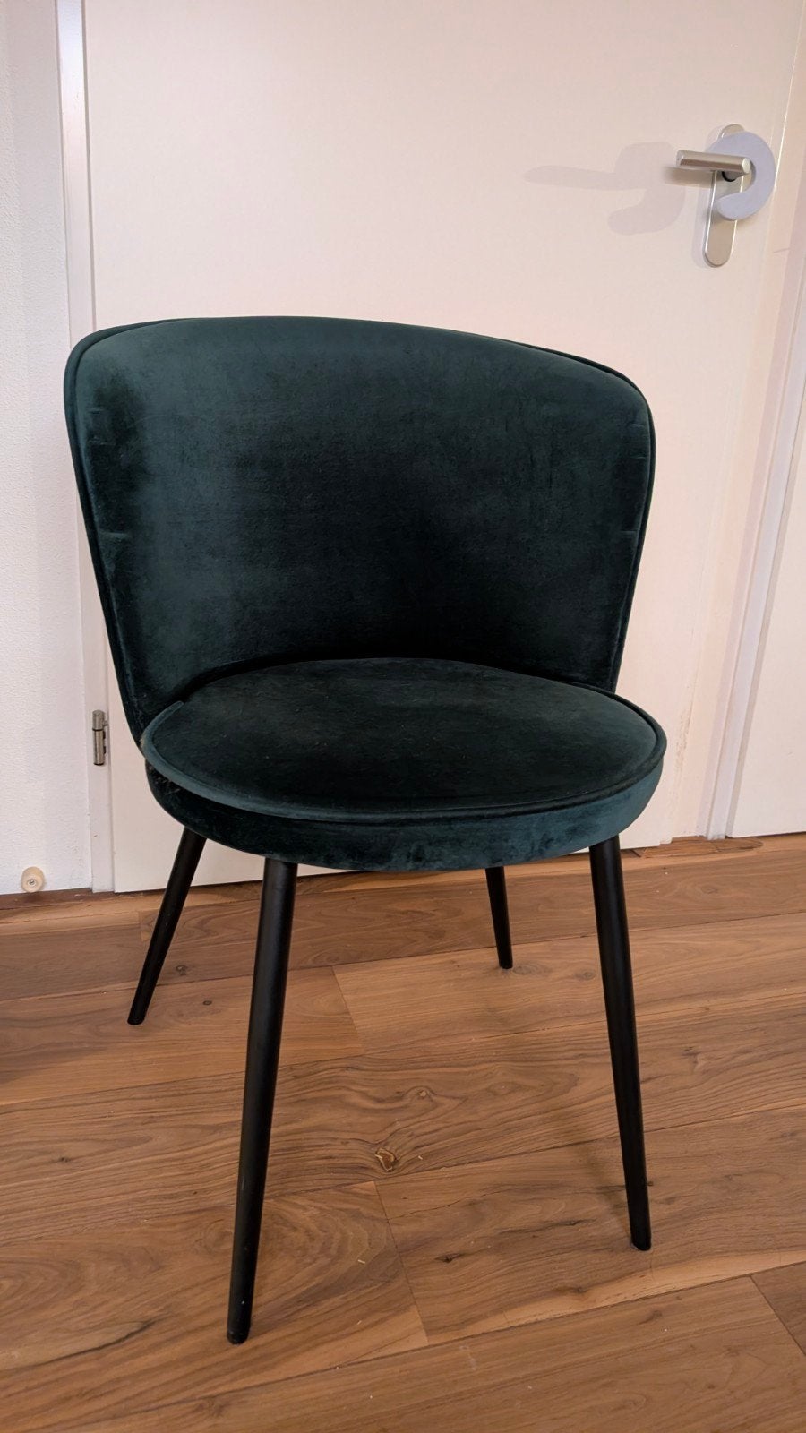groene velvet stoel, Huis en Inrichting, Ophalen, Zo goed als nieuw, Overige kleuren, Eén