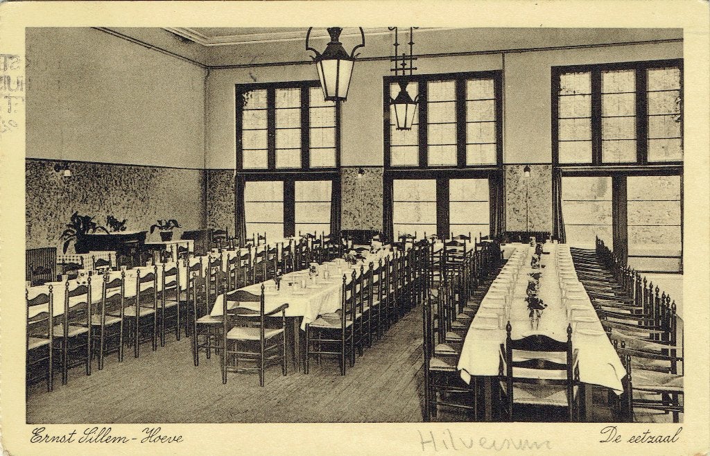 Ansichtkaart Den Dolder Ernst Sillem-hoeve (Eetzaal), Verzenden, 1920 tot 1940, Gelopen, Utrecht