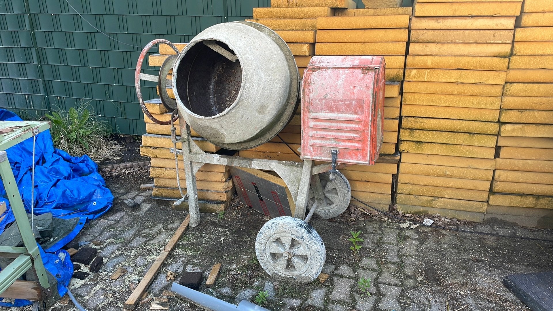 Betonmolen 160 liter, Ophalen of Verzenden, Gebruikt