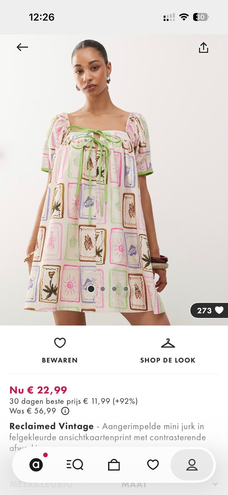 Zomerjurk Reclaimed Vintage nieuw maat 38, Maat 38/40 (M), Meerkleurig, Nieuw, Ophalen of Verzenden